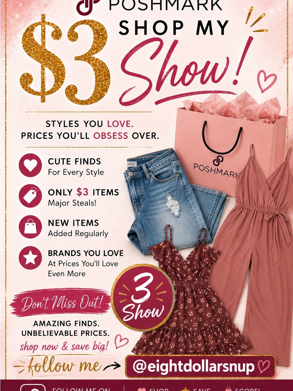 $3 Starts. Closet Clean-Out